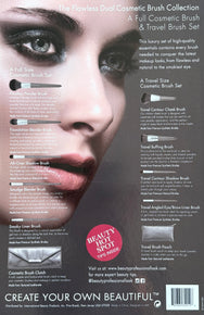 The Flawless Dual Cosmetic Brush Collection 11pc Full & Travel Brush Set