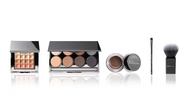 Universal Radiance Face + Eyes Collection including 2 Brushes: Luxe Mirrored Gunmetal